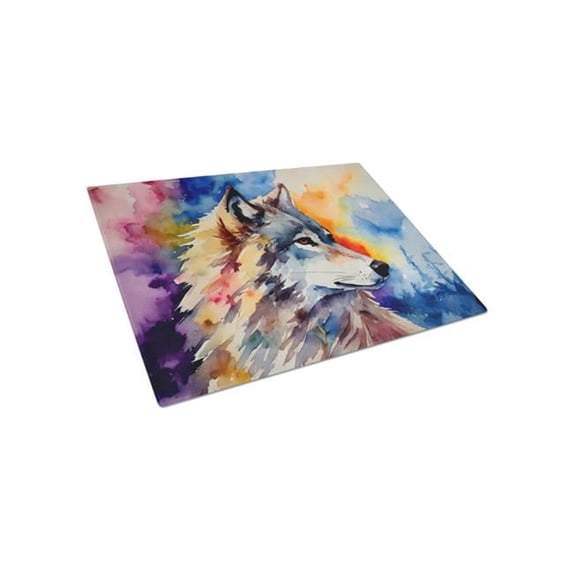 Wolves Wolf Glass Cutting Board Large 12 in x 15 in