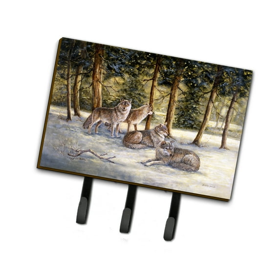 Wolves by Daphne Baxter Leash or Key Holder