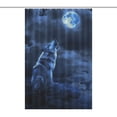 thumbnail image 1 of Wolves in The Moonlight Shower Curtain Fabric Bathroom Decor with Hooks, 1 of 5