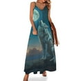 thumbnail image 1 of Wolves in The Moonlight Sleeveless Dress Women's Luxury Party Dress Birthday Dresses for Women, 1 of 6