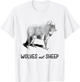 Wolves not Sheep Funny Wolf in Sheep Skin T-Shirt - Walmart.com