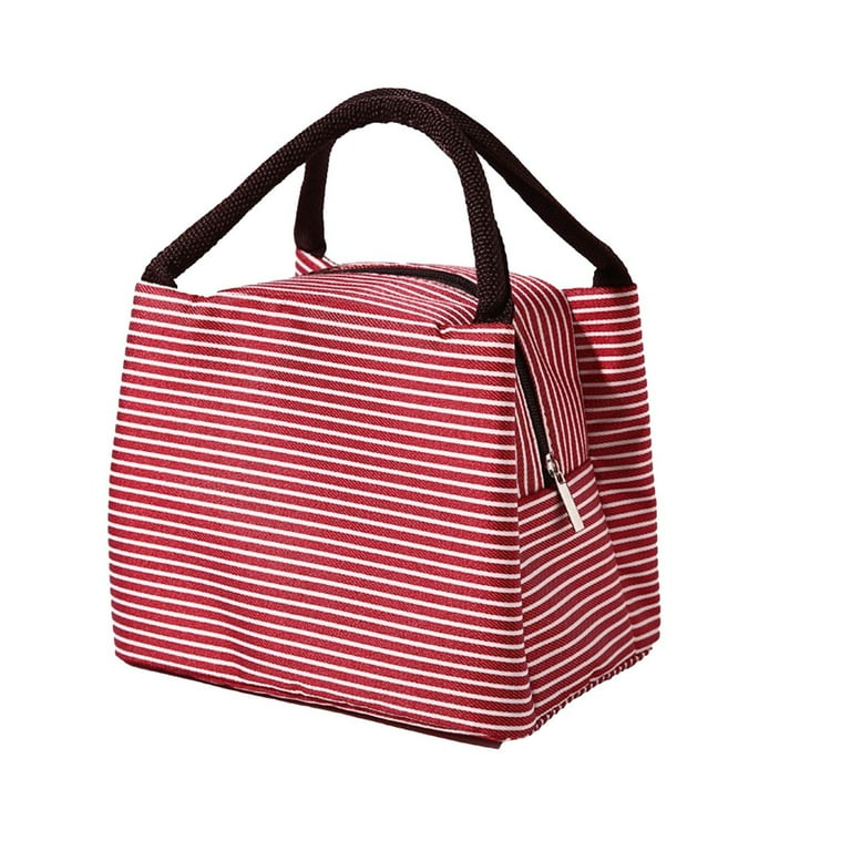 Womail Insulated Lunch Bag for Women Compact Reusable Tote Cooler Bag Lunch Pail Best Adult Unisex Size One size Red