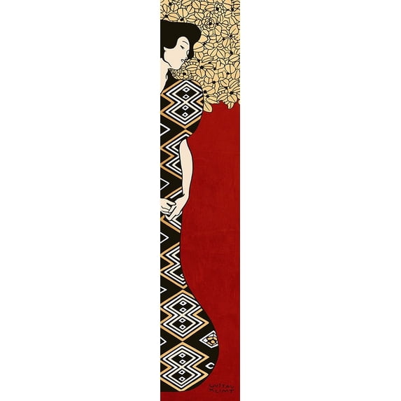 Woman And Tree I (Red) Poster Print by Klimt Gustav (8 x 24)