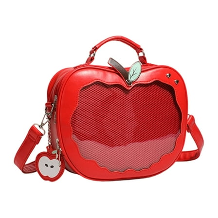Woman Apples Shoulder Bag PU Leather Messenger Bag Itabag Lovely Crossbody Bag