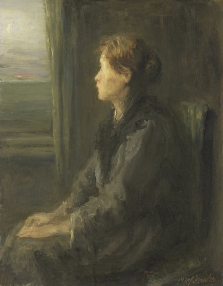 Woman At A Window Canvas Art - (18 x 24)