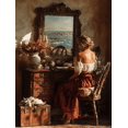 thumbnail image 1 of Woman At Dresser Realism Canvas Classic Traditional Interior Wall Decor, 1 of 8