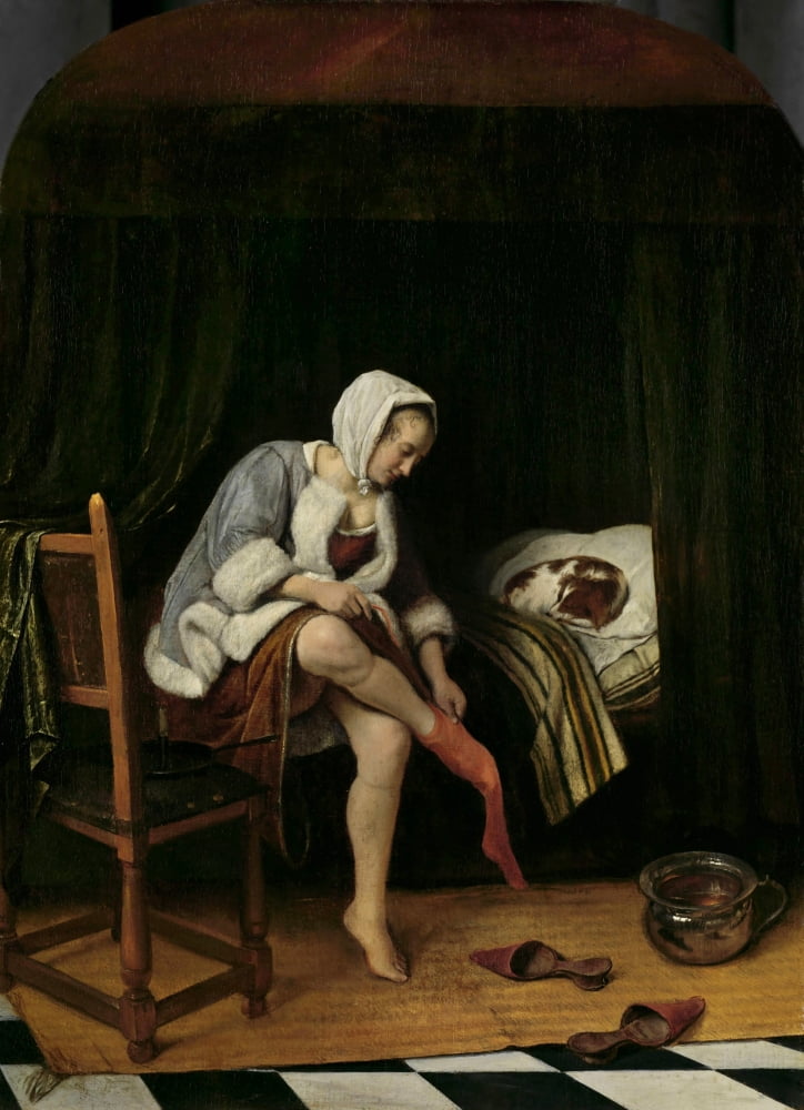 Woman At Her Toilet Canvas Art - (18 x 24)