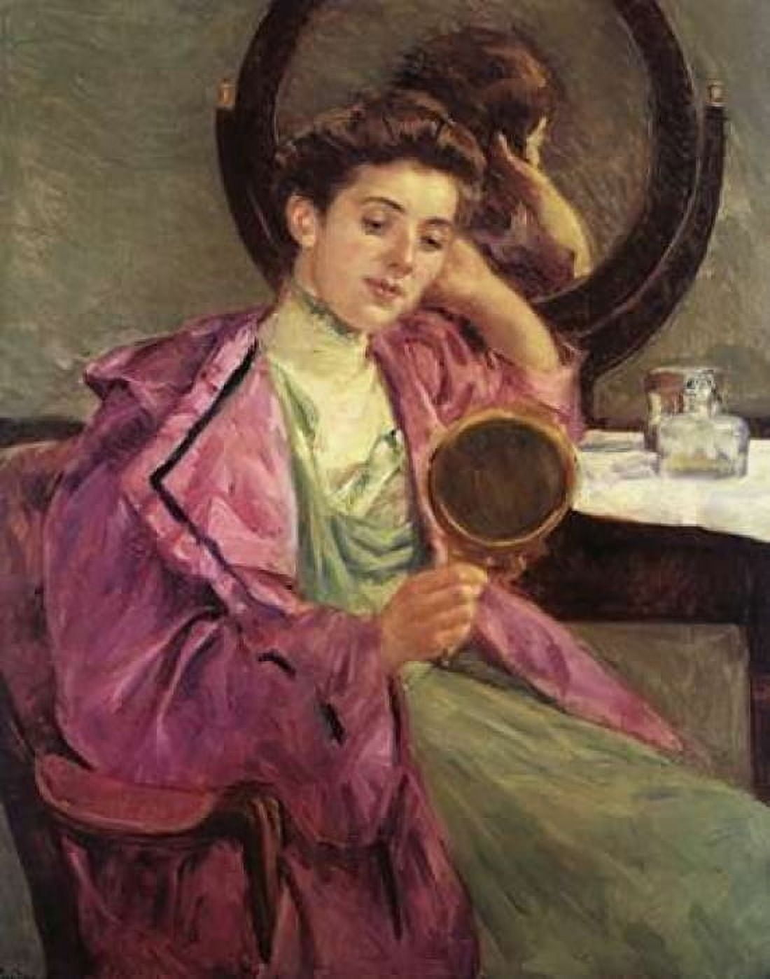 Woman At Her Toilette 1909 Canvas Art - Mary Cassatt (22 x 28)
