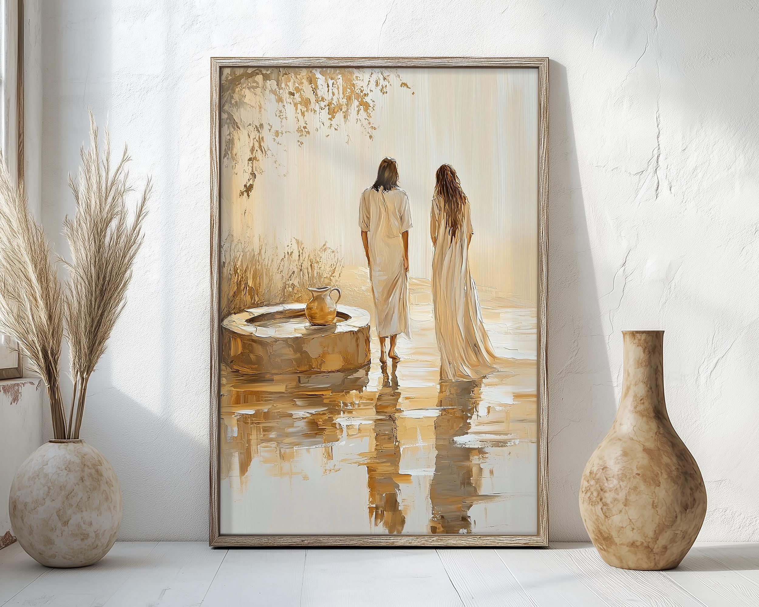 Woman At The Well,Christian Wall Art Printable, Warm Present Vintage ...