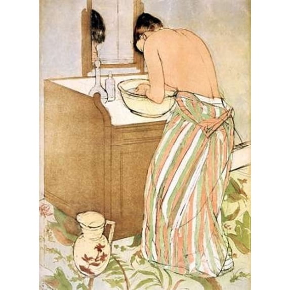 Woman Bathing I 1891 Poster Print by Mary Cassatt