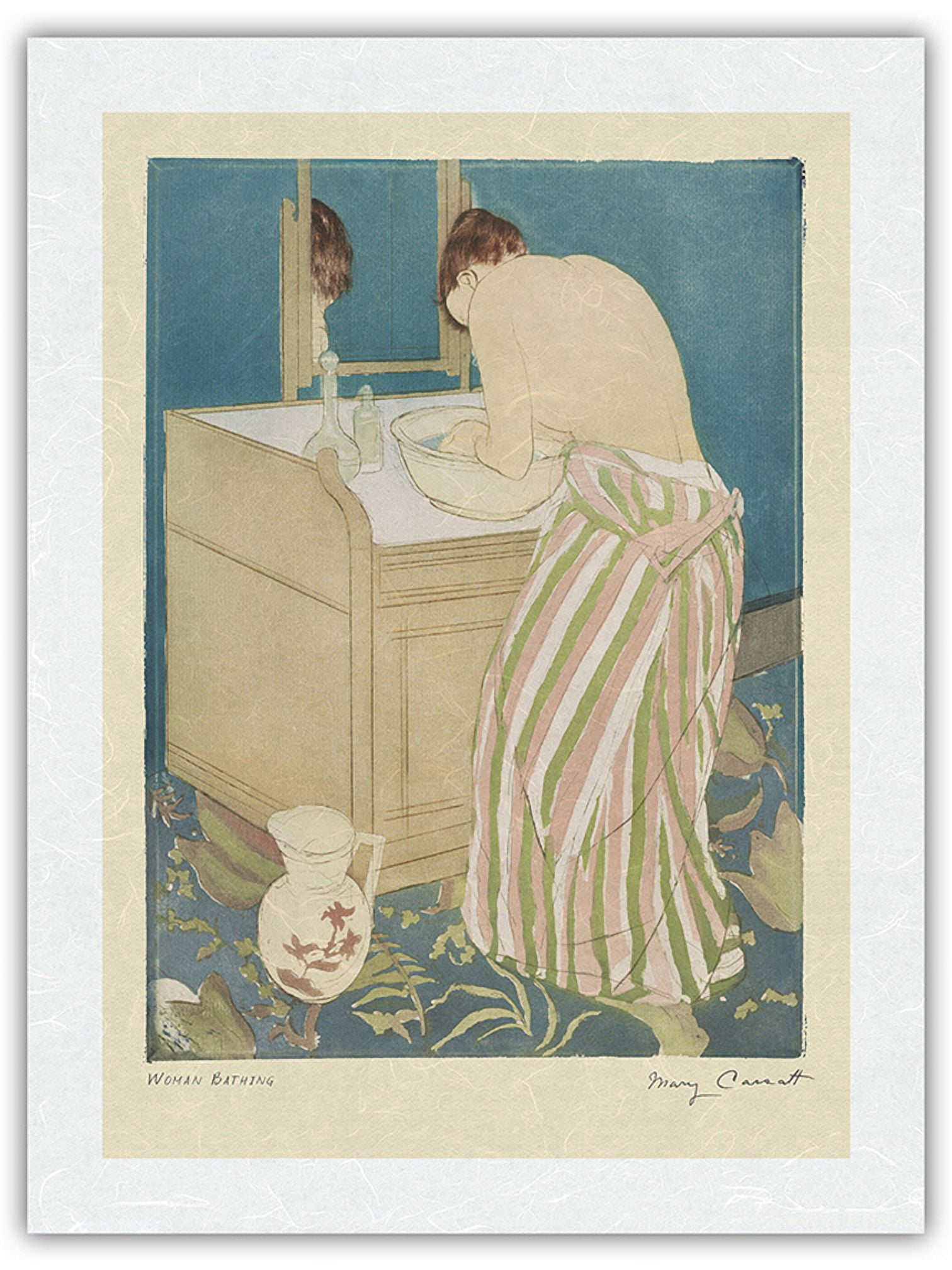 Woman Bathing (La Toilette) - From an Original Color Intaglio Print by ...