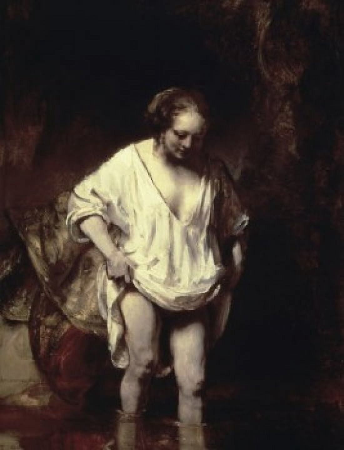 Woman Bathing in a Stream 1654 Rembrandt Harmensz van Rijn (1606-1669 Dutch) Oil on wood panel National Gallery London England Canvas Art - Rembrandt Harmensz van Rijn (24 x 36)