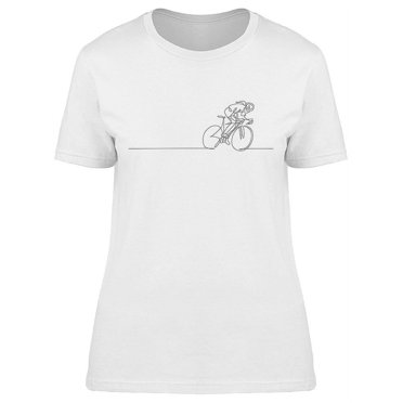 Woman Bicycle Racer T-Shirt Women -Image by Shutterstock, Female Medium