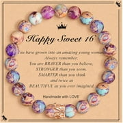 LAIBMFC Woman Birthday Gifts Idea Friendship Gifts For Women Best Friends Besties Aunt Female Mom Daughter Granddaughter Gf Anniversary Christmas Valentines Day Graduation Healing Stone Crown Gifts For Her