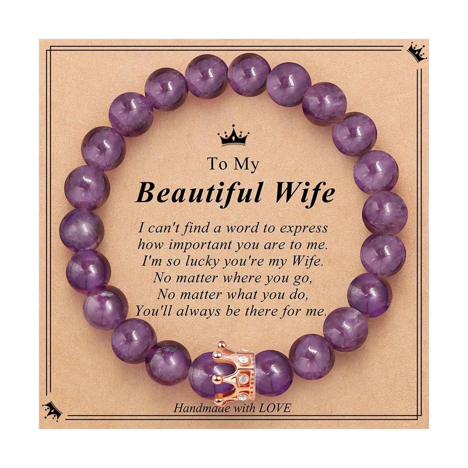 LINY Imperial Jasper Bracelet For Mom - Natural Stone Bead, Heart Charm, Meaningful Gift For Mother, Sister, Friend