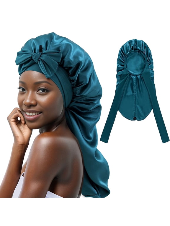 Woman Braid Bonnet Foldable Extra Long Bonnet For Braids Silk Bonnet Satin Bonnet With Tie Band Hair Bonnet For Sleeping Night Wool for Women for Hair Leather for Women Stretch Leather for Women Large