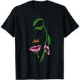 thumbnail image 1 of Woman Butterfly Flower Nature Person T-Shirt Black X-Large, 1 of 4