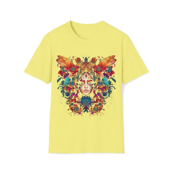 Woman Butterfly Unisex Soft T-Shirt Boho Hippie Chic Festival Inspired