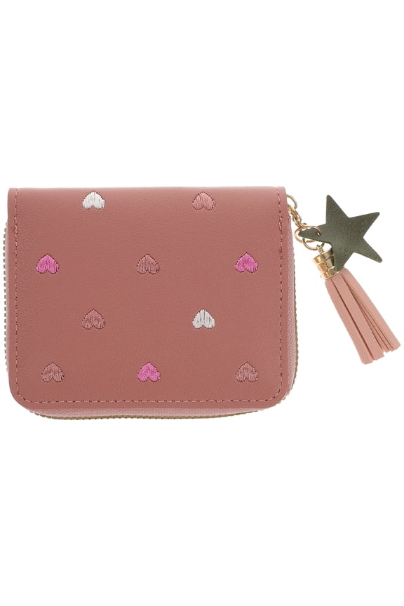 Woman Cartoon Wallet PU Storage Bag Ticket Purse Bag Fashion Change Bag Purse