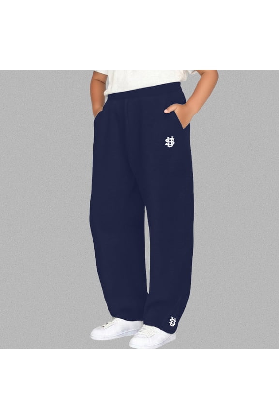 Woman Casual Fashion Elastic Waist Solid Decorate The Zipper Cuffs Sports Pants Trousers