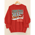 thumbnail image 1 of Woman Christmas Shirt Merry Christmas Graphic Sweatshirt Casual Long Sleeve Top, 1 of 5
