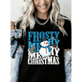 thumbnail image 1 of Woman Christmas Shirt Santa Graphic T-Shirt Pure Cotton Casual Short Sleeve Black Top, 1 of 4