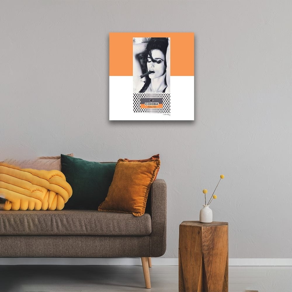 Woman & Cigars - 14"X14" Canvas