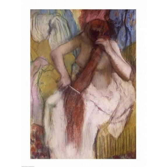 Woman Combing her Hair Poster Print by Edgar Degas (24 x 36)