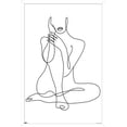 thumbnail image 1 of Woman - Continuous Line Drawing Wall Poster, 14.725" x 22.375", Framed, 1 of 3
