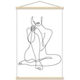 thumbnail image 1 of Woman - Continuous Line Drawing Wall Poster with Magnetic Frame, 22.375" x 34", 1 of 6
