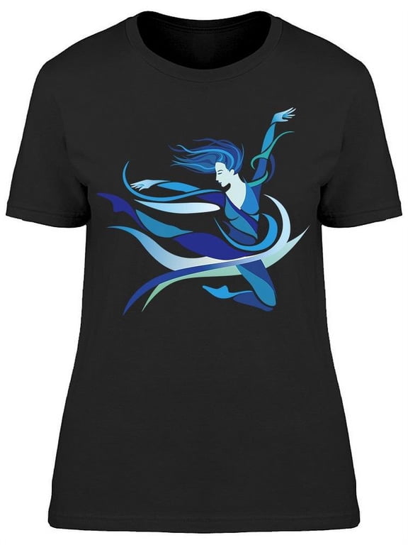 Woman Dancer On Air T-Shirt Women -Image by Shutterstock Women T-Shirt, Female Small