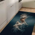thumbnail image 1 of Woman Dances in Water Rugs, Surreal Rugs, Modern Rug, Gift Rug, Hallway Rug, Round Rug, Handmade Gift, Office Rug, Customs Rug, 2'x3' - 60x90 cm, 1 of 8
