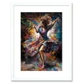 thumbnail image 1 of Woman Dancing to Dynamic Music Rhythm Artwork Framed Wall Art Print 9X7 Inch, 1 of 5