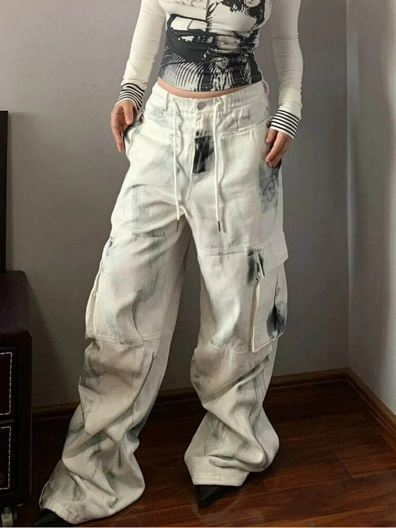 パンツ 00s archive y2k bondage wide cargo pants RARE Mercy Y2K Parachute Bondage Pants Cyber Punk Rave
