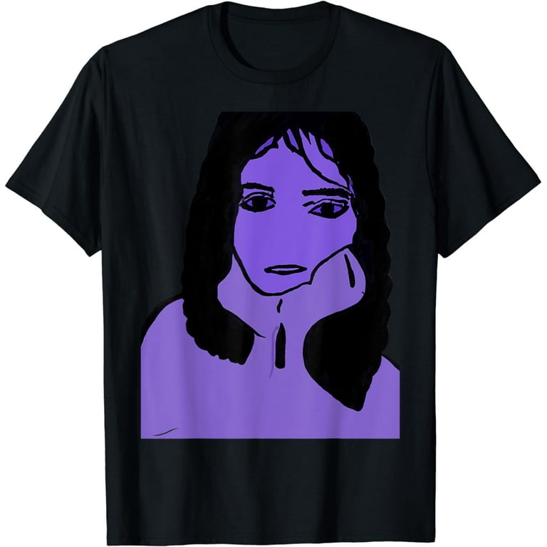 Woman Deep Thought Absorbed Philosophy Empowered Hand Sketch T Shirt Walmart
