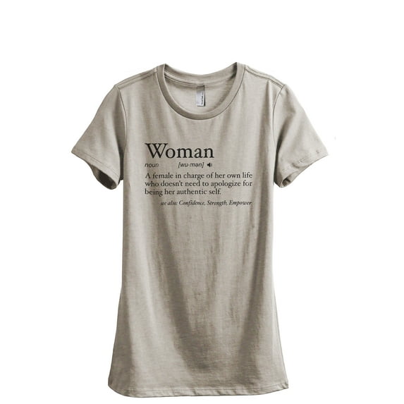 Woman Definition Women's Fashion Relaxed T-Shirt Tee Heather Tan X-Large