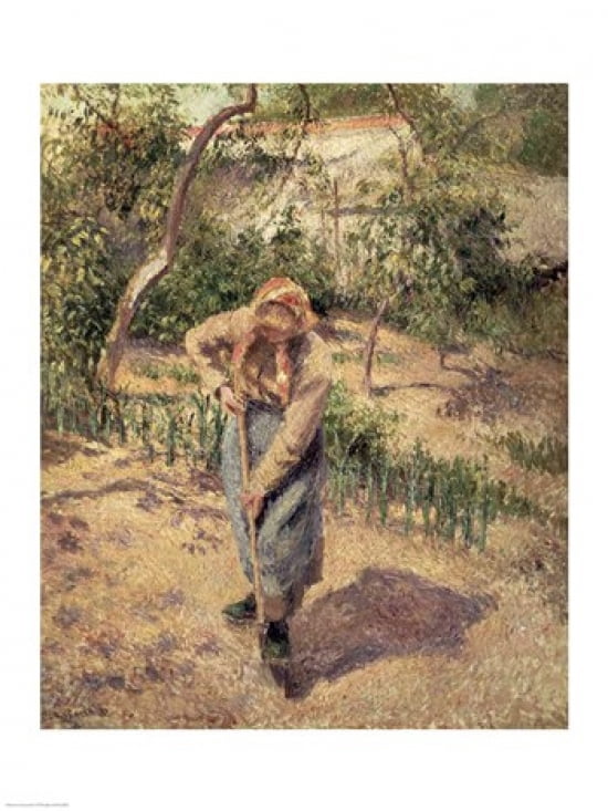 Woman Digging in an Orchard 1882 Canvas Art - Camille Pissarro (18 x 24)