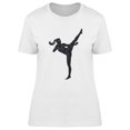 thumbnail image 1 of Woman Doing A Kick T-Shirt Women -Image by Shutterstock, Female 3X-Large, 1 of 2