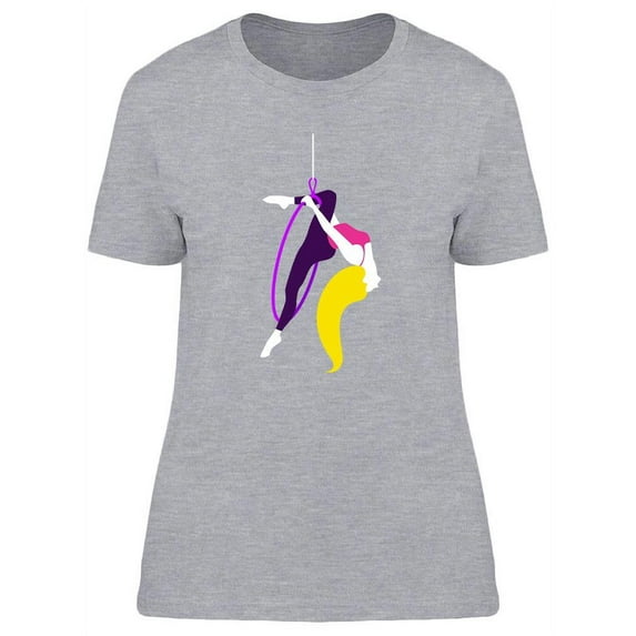 Woman Doing Air Yoga T-Shirt Women -Image by Shutterstock, Female Small