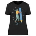 thumbnail image 1 of Woman Drawing With Giant Pencil T-Shirt Women -Image by Shutterstock, Female XX-Large, 1 of 2