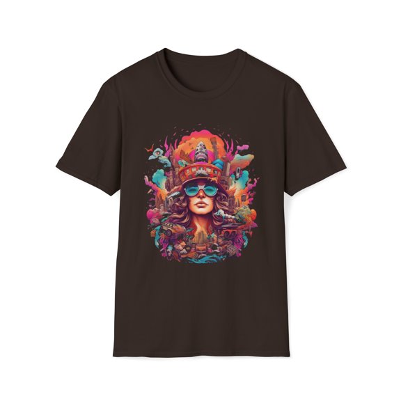 Woman Dreaming Unisex Softstyle T-Shirt Boho Style