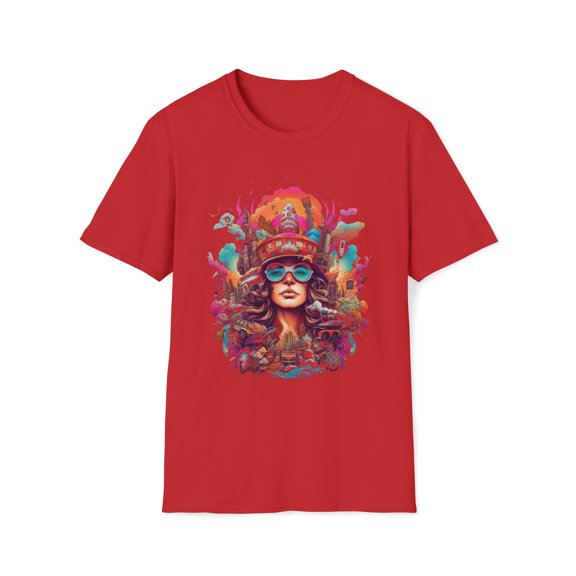 Woman Dreaming Unisex Softstyle T-Shirt Boho Style