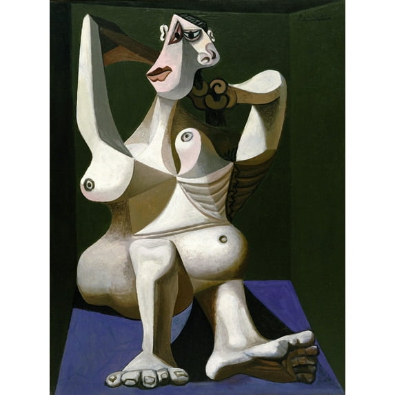 Woman Dressing Her Hair- Picasso - CANVAS OR PRINT WALL ART