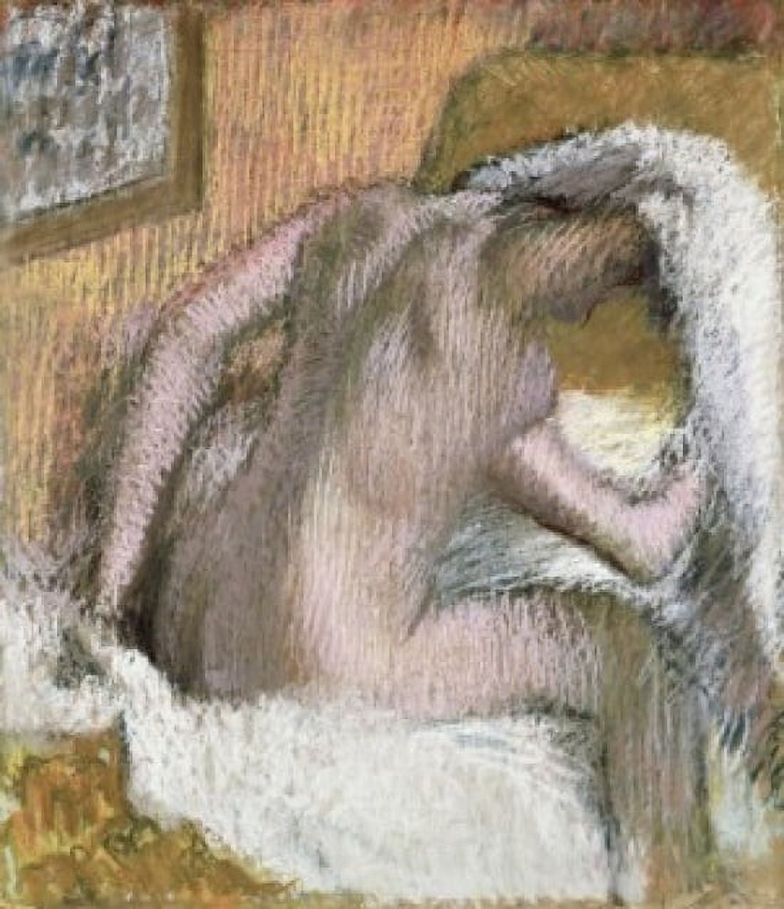 Woman Drying Her Hair Edgar Degas (1834-1917French) Canvas Art - Edgar Degas (24 x 36)