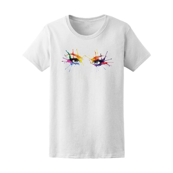 Woman Eyes Watercolor Fashion Tee Women's -Image by Shutterstock