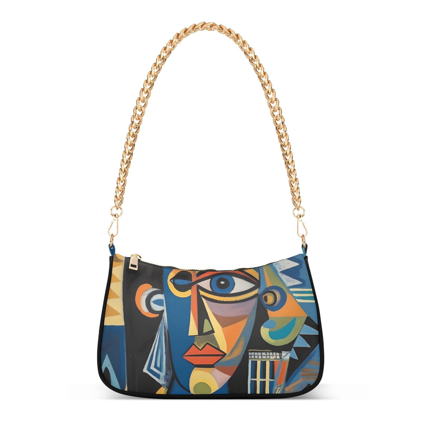 Woman Face AbstractWomen Small Shoulder Bag Crossbody Tote Hobo Bags Purse Clutch Handbags with Chain Strap for Women