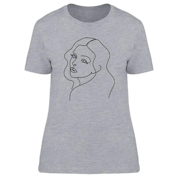 Woman Face Design T-Shirt Women -Image by Shutterstock, Female Large