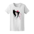 thumbnail image 1 of Woman Face Hand Painted Fashion T-Shirt Men -Image by Shutterstock, Female XX-Large, 1 of 2