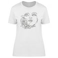 thumbnail image 1 of Woman Face With Flowers Design T-Shirt Women -Image by Shutterstock, Female Medium, 1 of 2