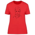 thumbnail image 1 of Woman Face With Short Hair Scarf T-Shirt Women -Image by Shutterstock, Female Medium, 1 of 2